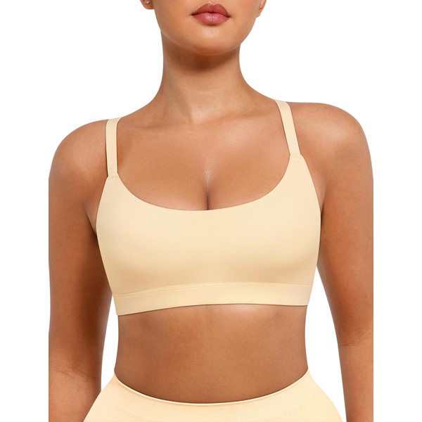 FeelinGirl Women's Non-Wired Soft Bra Unpadded Comfortable Bralette with Wide