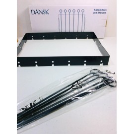 Dansk Kabob Folding Rack With Six 14” Long Skewers For Gas Or Charcoal Grills