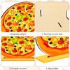 Suzile 6 Pcs Pizza Party Decorations Wooden Pizza Centerpieces Pizza