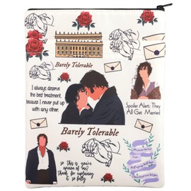 MYSOMY Pride Literary Book Sleeve Elizabeth and Darcy Gifts Pemberley Merch Literature Reader Gifts Literary Book Cover Librarian Gifts (Spoiler Alert)