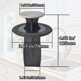 3.07-3.15 Inch Garbage Disposal Scraper, Disposer Tool Strainer Garbage Disposal Plunger,Garbage Disposal Food Scraper/Stopper/Strainer with Kitchen Sink Drain Splash Guard
