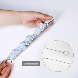 YINETTECH Sewing Loop Kit Sewing Threader Tool Kits Drawstring Threader Set Loop Turner Hook Metal Tweezers Long Loop Turner Tool with Latch for Fabric Belts Strips Knitting Accessories 10pcs