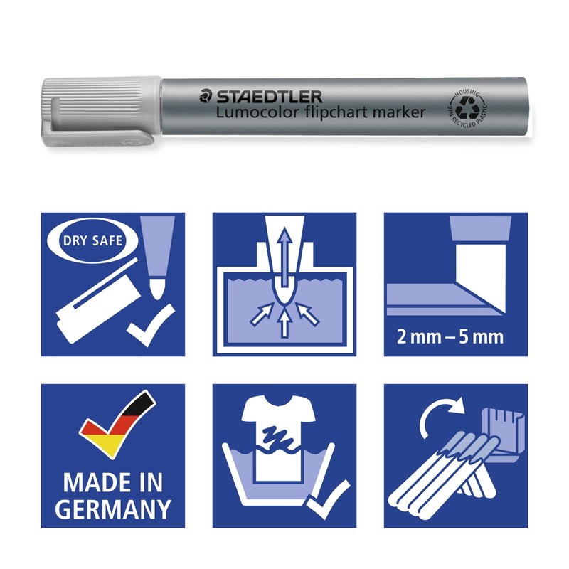Staedtler Lumocolor Flip Chart Marker, Refillable Staedtler Box