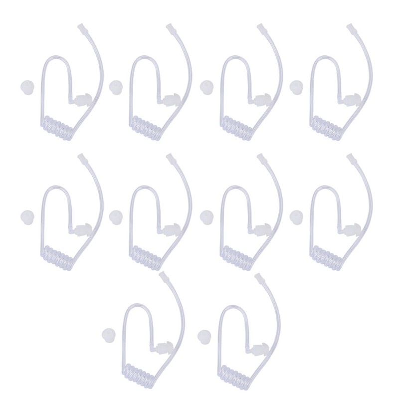 10PCS Replacement Acoustic Coil Tube for Walkie Talkie Earpieces and
