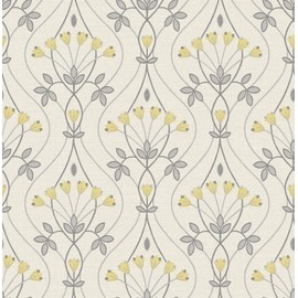 NuWallpaper Grey Wilder Peel and Stick Wallpaper, NUS4986