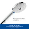 Duravit Universal Shower Head, Handheld Shower Head with 3jet Types