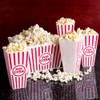 Novelty Place Plastic Red White Striped Classic Popcorn Containers for