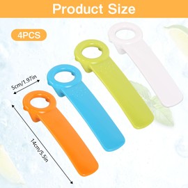 Pack of 4 lid openers, jar openers, screw cap openers, lid opener for screw jars, manual bottle opener for seniors, people, children, women, weak hands
