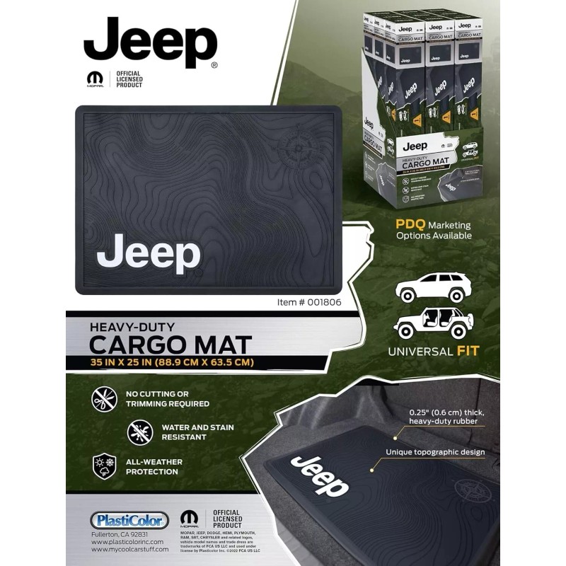 Plasticolor Jeep Heavy Duty All Weather Cargo Mat 35"*25"