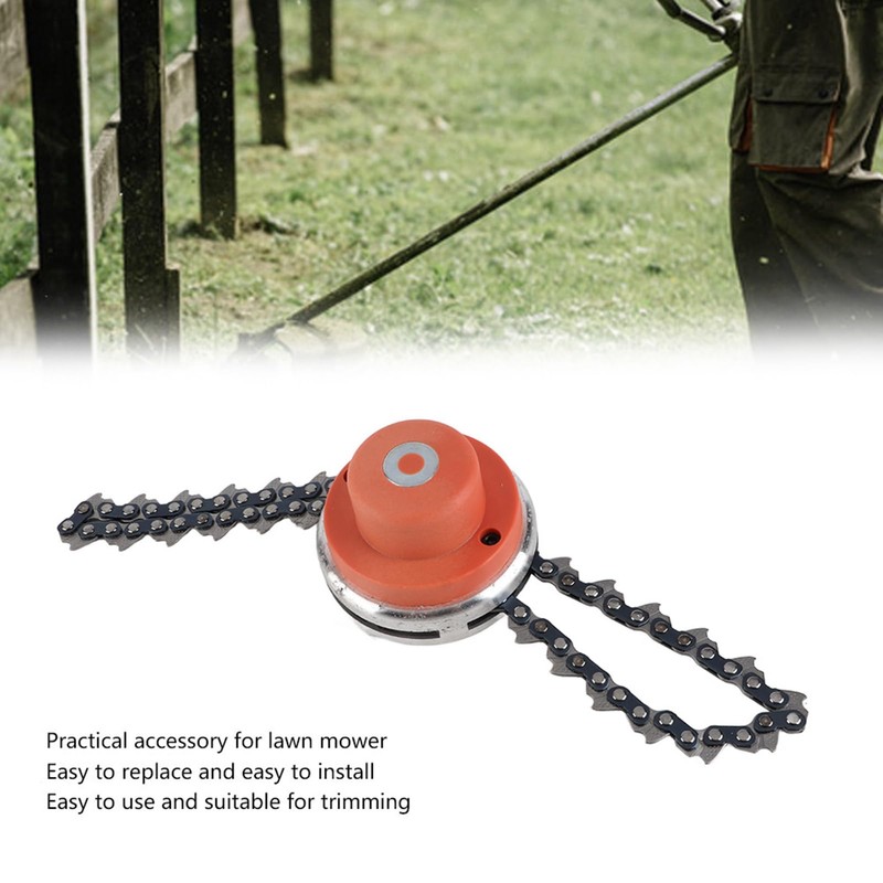 Walfront Multifunctional Spiral Chain Trimmer Head Replacement Head Garden Lawn