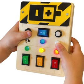 Tablero Sensorial Montessori, Estimula Creatividad y Coordinación, Madera Resistente, Ideal para Niños en Exploración y Aprendizaje Sensorial Interactivo Multicolor