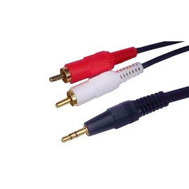 MST-1.5 (1.5m) 3.5 Stereo Mini Plug-RCA Red White OFC Audio Cable