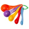 5pc Multicolour Polypropylene Measuring Spoons Set - Plastic Kitchen Baking