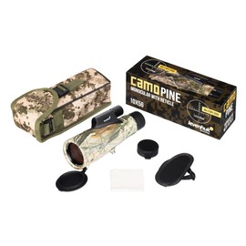 Levenhuk Camo Pine 10x56 Compact and Lightweight High Power Waterproof Monocular with Reticle and Range-finding Scale
