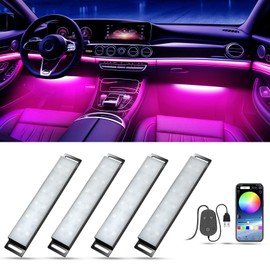 Honalia Smart LED Interior Light for Car with App Control Music Sync Color Changing RGB Light Bar for Inside Car Decoration Multicolor Neon Hard Light Bar with USB Port for Women Men Friends DC 5V