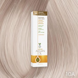 One N' Only Permanent Hair Color - Permanent Hair Dye Made with Argan Oil - Delivers Rich, Accurate Tones with Gray Coverage - Improves Moisture & Elasticity - 10A Lightest Ash Blonde (3 oz)