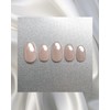 [Self-made] Glazed Powder Nail - Coffin Egg Tips / [자체제작]