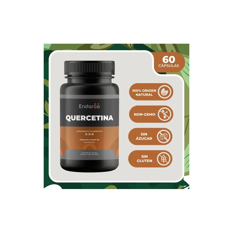 Quercetina 500 mg – Frasco con 60 cápsulas.