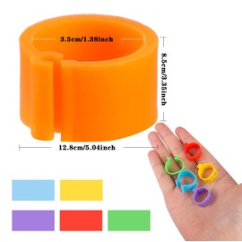 5Colors Chicken Leg Rings 100 PCS Chicken Identification Band 16mm Colorful Numbered Chicken Tags for Legs, Poultry Leg Bands Clip-on Rings Poultry Identification for Ducks, Chicks, Gamefowl, Turkey