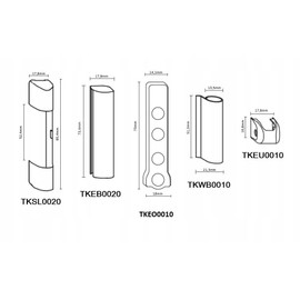 Set of 6 Plastic Caps for Windows and Doors, Compatible with Siegenia Titanium AF (TKSL0020, TKWB0010, TKEB0020, TKEO0010, TKEU0010), White