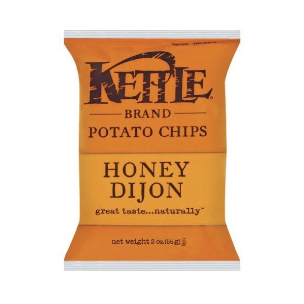Kettle Brand Potato Chips - Honey Dijon Chips, Dijon mustard + Honey. 5-ounce bag (Pack of 2)