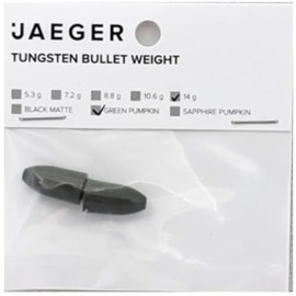 Jaeger Fishing Bulletbleie für Finesse Montagen Green Pumpkin Tungsten Bullet Weight, Gewicht/Inhalt:14g / 2 Stück