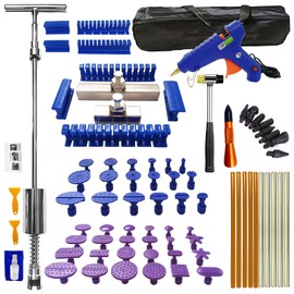 NIUVOCY Dent Puller & Paintless Dent Remover Kit,Slide Hammer T-Bar,Pulling Tabs and Linear Glue Tabs for Small Dings and Long Dent Repair Removal
