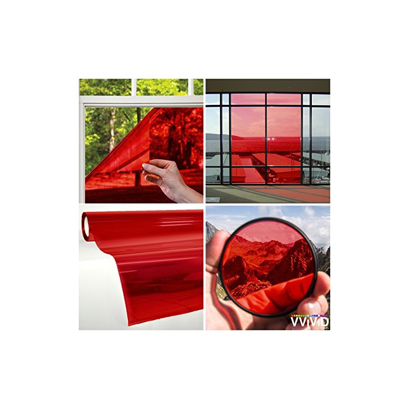 VViViD Transparent Colorful Vinyl Window Tinting Sheets (1.49ft x 5ft,