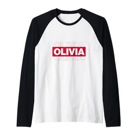 Name Olivia Birthday Gift Humor Original Raglan Baseball Tee