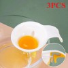 Unbranded 3pcs White Egg White Yolk Separator, Kitchen Gadget Cooking