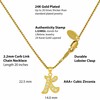 LIFETIME JEWELRY Small Initial Cubic Zirconia Letter Necklace Chain 24k