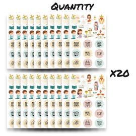 Joyful Artistry 300/600 Christian Stickers, Religious Stickers for Kids, Prayer Board Supplies, Christian Party Favors for Kids, Kids Christian Stickers, Jesus Stickers (600)