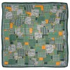 TigerTie Designer Scarf in Green Orange Gold Grey Patterned Size