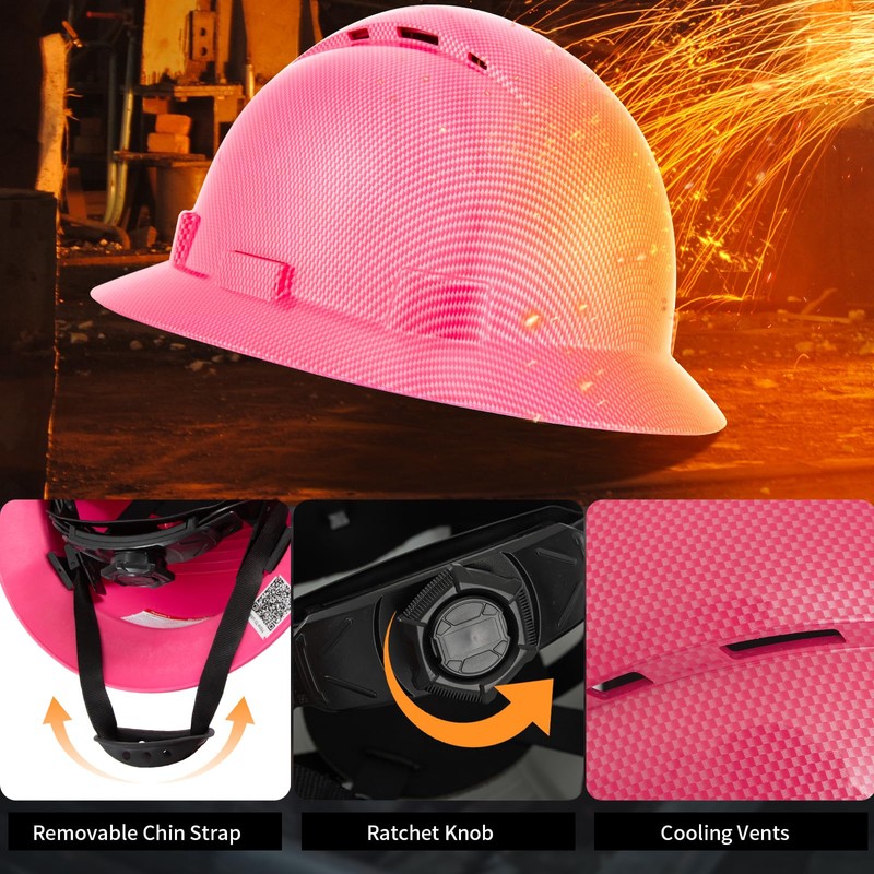 ProtectX Full Brim Hard Hats Vented Construction Helmets OSHA Approved
