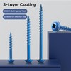 BNUOK Pocket Hole Screws 1 Inch, 150Pcs, Anti-Rust Blue Coated