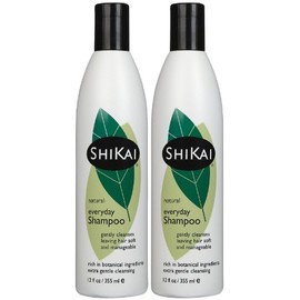 ShiKai Champú limpiador suave diario (12 onzas, paquete de 2) | Fórmula extra suave, baja en detergente | Con aloe vera para un cabello sano y brillan