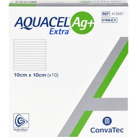 AQUACEL AG + Extra 10 X 10 CM Compresses 10 Pieces