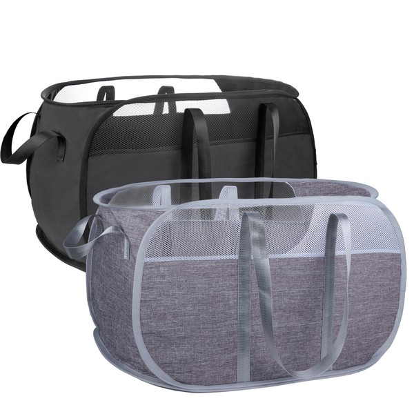 Pop Up Laundry Hamper，with Durable Handles collapsible laundry basket，Easy to