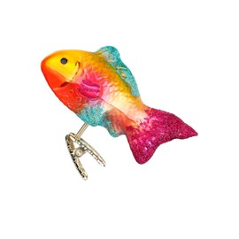 Inge-Glas Clip-on Colourful Fish 10035S024 German Glass Christmas Ornament
