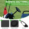 PATIKIL 5.5"x5.5" Magnetic Golf Towel with Wire Cleaning Cloth, 2