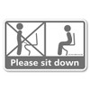 Sitting Toilet Sticker, Don't Stand Up Toilet Sticker, Sit, Sit,