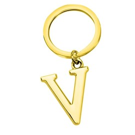 Freedale Gold Letter A-Z Keychain for Women Men Purse Handbags Metal Alphabet Initial Letter Key Ring Novelty-keychain (V)
