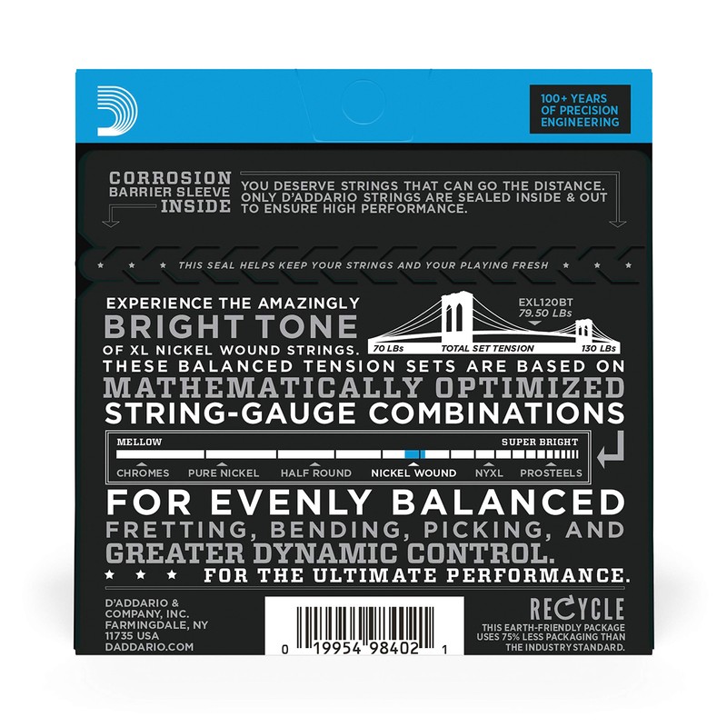 Strings Electric D'Addario EXL115BT Bal Ten Medium