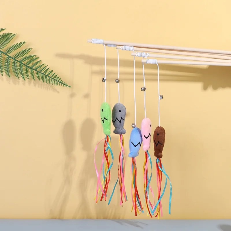 Cat Toy Wand Interactive – Fashion Cat Wand Toy Natural