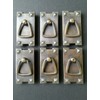 6 Mission Stickley Antique Style Brass Vertical Ring Handles pulls