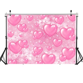 WOLADA 7x5FT Early 2000s Photography Backdrop 2000s Backdrop Pink Hearts Valentines Day Backdrop y2k Backdrops for Photoshoot Airbrush Backdrop 2000s Heart Backdrop Candy Heart Backdrop 12511