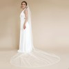HONGMEI Wedding Veil for Brides Handmade Crystal Beaded Edge 1