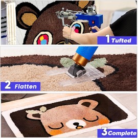 BESGEER Rug Tufting Gun with Carpet Trimmer Kit - Rug-Tuft-Gun-with-Tufting-Shears, 2 in 1 Cut & Loop Pile Carpet Gun and Carpet Carving Clippers, Rug Maker Machine Starter Kit Beginners （All Blue）