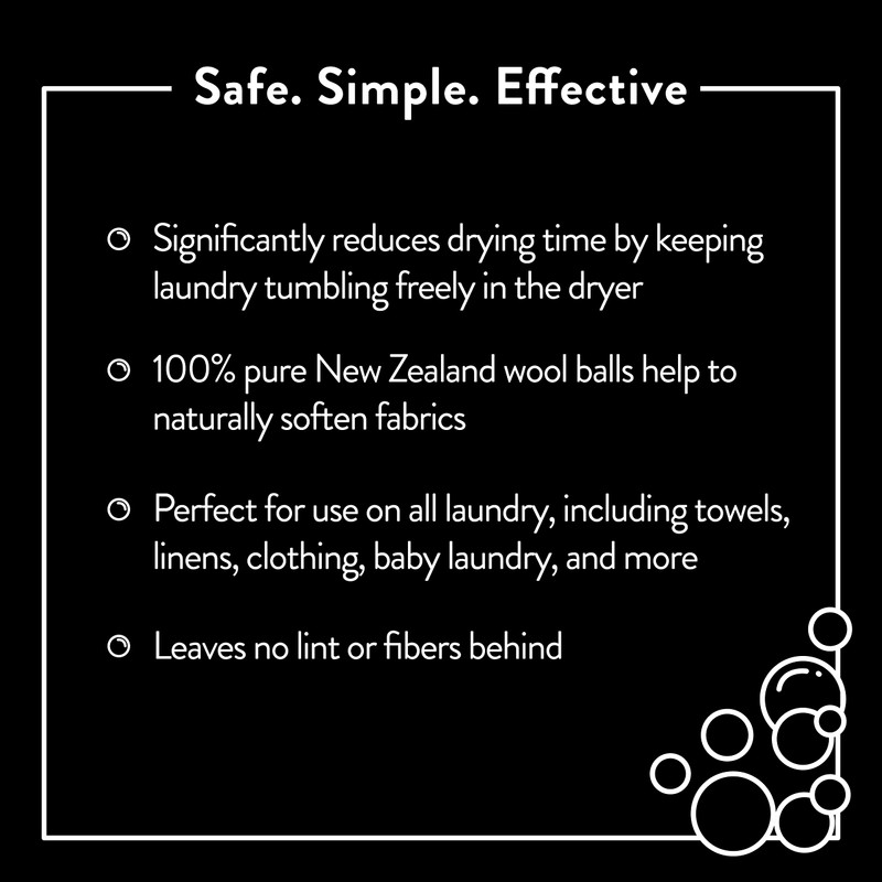 Molly's Suds Wool Dryer Balls | XL, Premium Organic Fabric