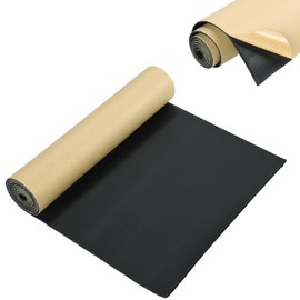 FLKQC Neoprene Foam Rubber Sheet with Adhesive | Sponge Neoprene, Foam Rubber Sheet, Cut to Multiple Dimensions and Lengths for DIY Padding Gaskets,Crafts (1/8" Thick x 12" Wide x 24" Length)